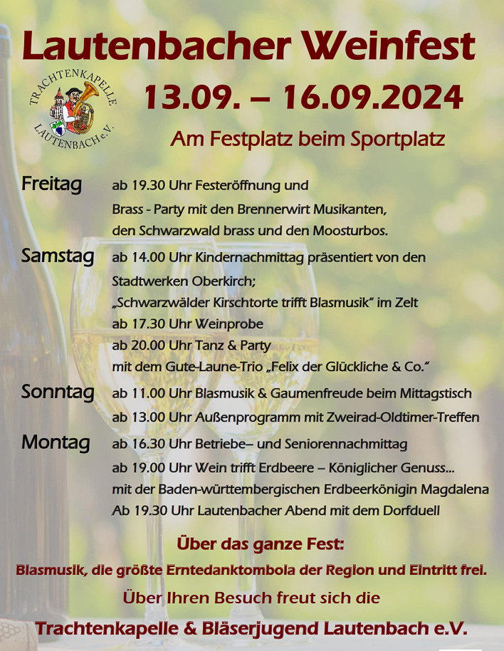 Plakat Weinfest 2024